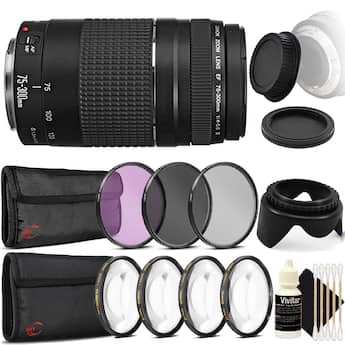 EF 75 300mm f/4 5.6 III Lens Accessory Kit for Canon T3i T2i T1i EF 75 300mm f/4 5.6 III Lens Accessory Kit for Canon T3i T2i T1i