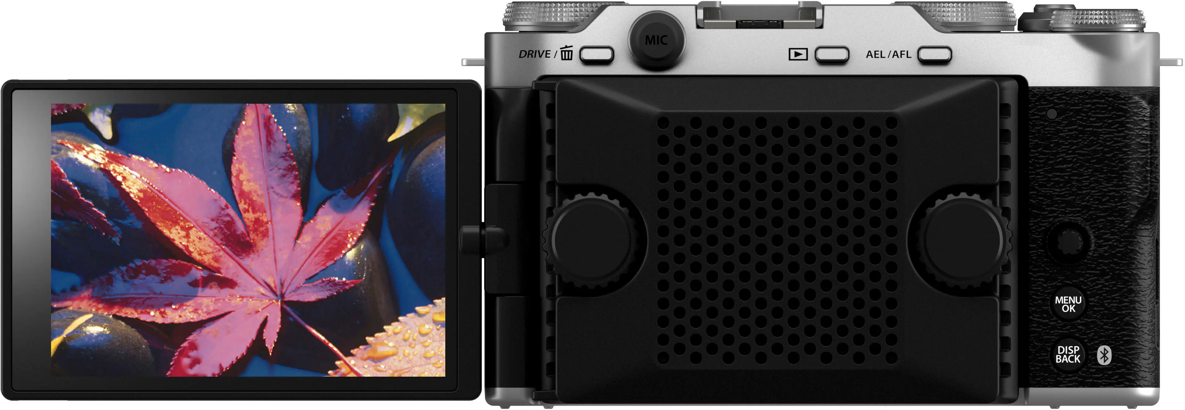 The text on the image reads "DRIVE III MIC/AFL MENU OK DISP BACK."