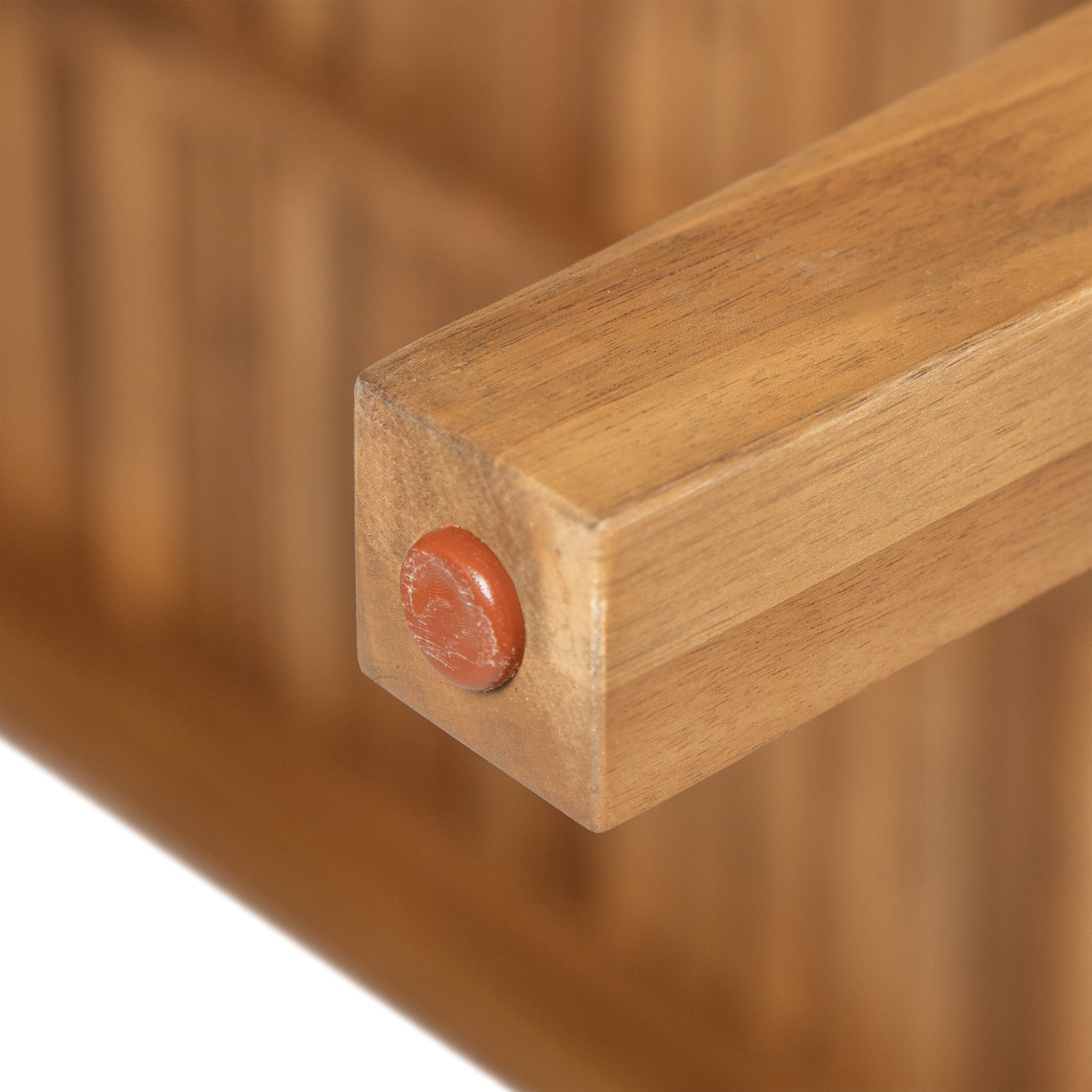 Alt View 4. Mondawe - 69" Acacia Wood Outdoor Dining Table with Slatted Top - Natural.