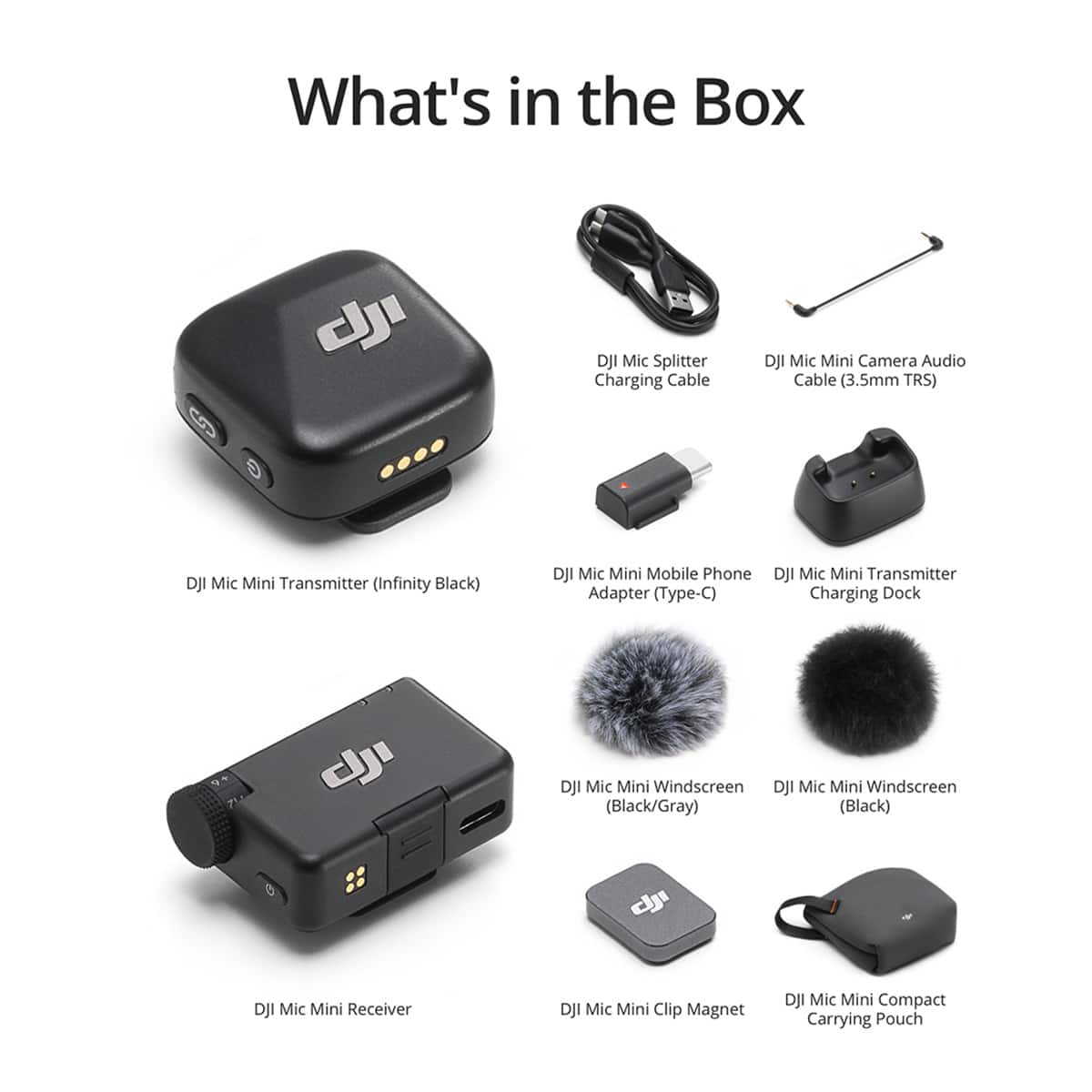 DJI Mic Mini 2.4GHz Clip On Digital Wireless Microphone System