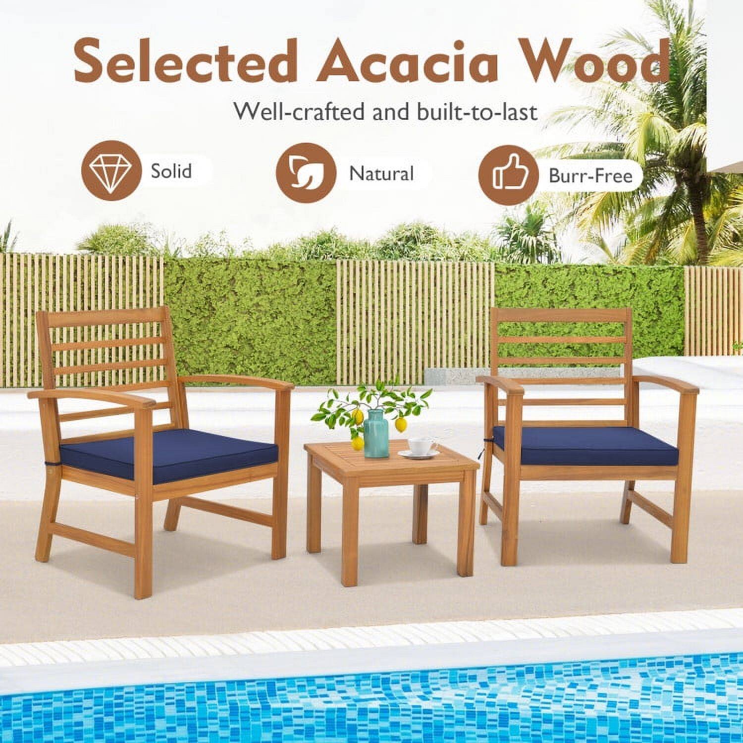 Selected Acacia Wood  
Well-crafted and built-to-last  
Solid  
Natural  
Burr-Free