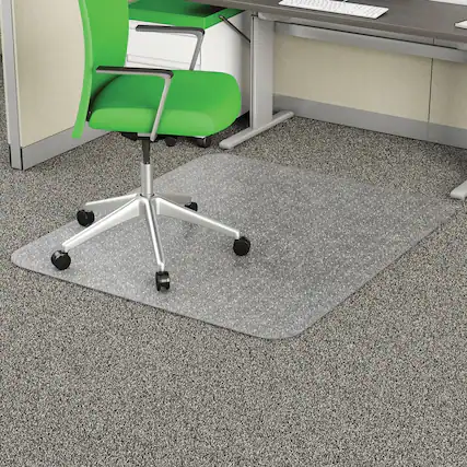 Front. Deflecto - Deflecto EconoMat Chair Mat - Clear.