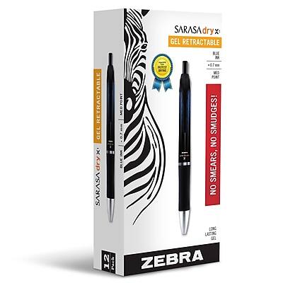 SARASA dry x  
GEL RETRACTABLE  

12 Pack  
SARASA dry x GEL RETRACTABLE BLUE M 0.7 SS  

NO SMEARS, NO SMUDGES!  
LONG LASTING  

ZEBRA