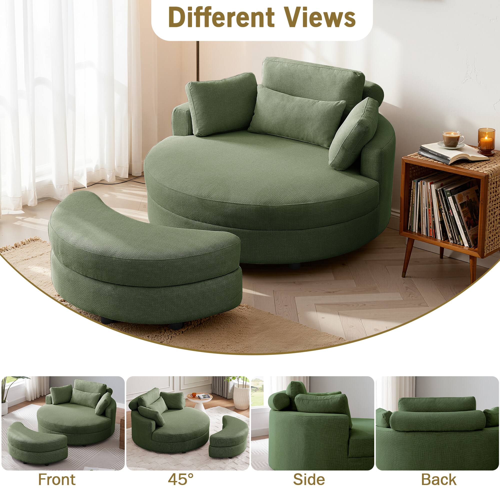 Different Views

Front

45°

Side

Back