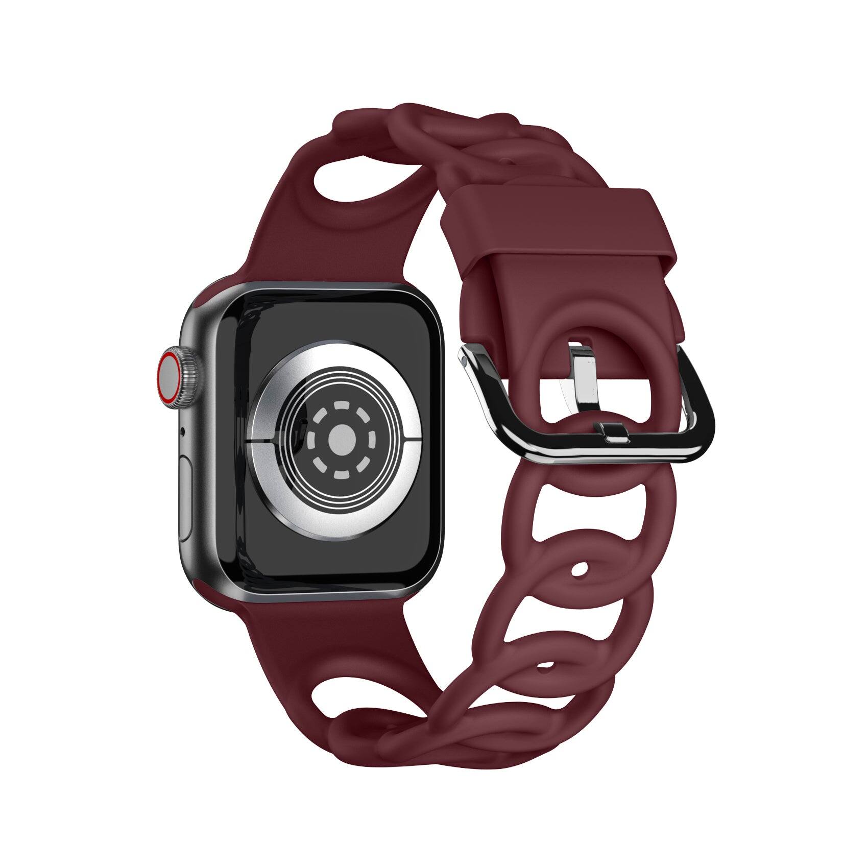 Alt View 4. Waloo - Waloo Silicone Link Looped Band For Apple Watch - Lilac.