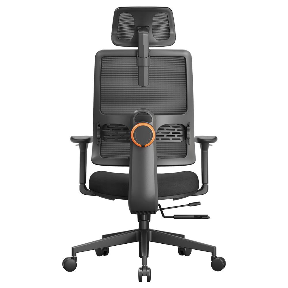 Back. Newtral - Magic H003 Ergonomic Gaming Office Chair, High Back Swivel Adjustable Desk Chair w/ Adaptive Lumbar Support, 3D Armrests - Black.