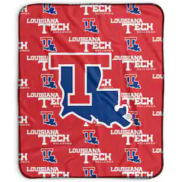 Pegasus - Louisiana Tech Bulldogs 50" x 60" Repeat Wordmark Fleece Blanket - Multicolor