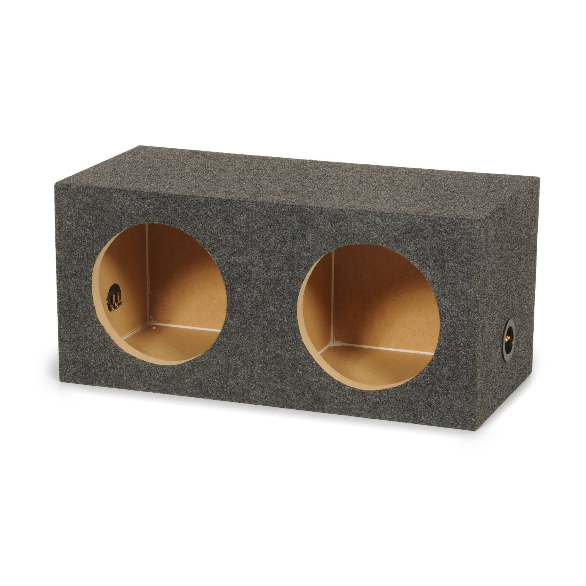 Alt View 1. QPower - QPower 10" Heavy-Duty Dual Sealed Vehicle Subwoofer Enclosure Woofer Box, Gray.