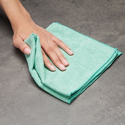 Alt View 2. Coastwide Professional - Coastwide Professional™ Microfiber Cloths, 16" x 16", Green, 12/Pack (CW52878) - Green.