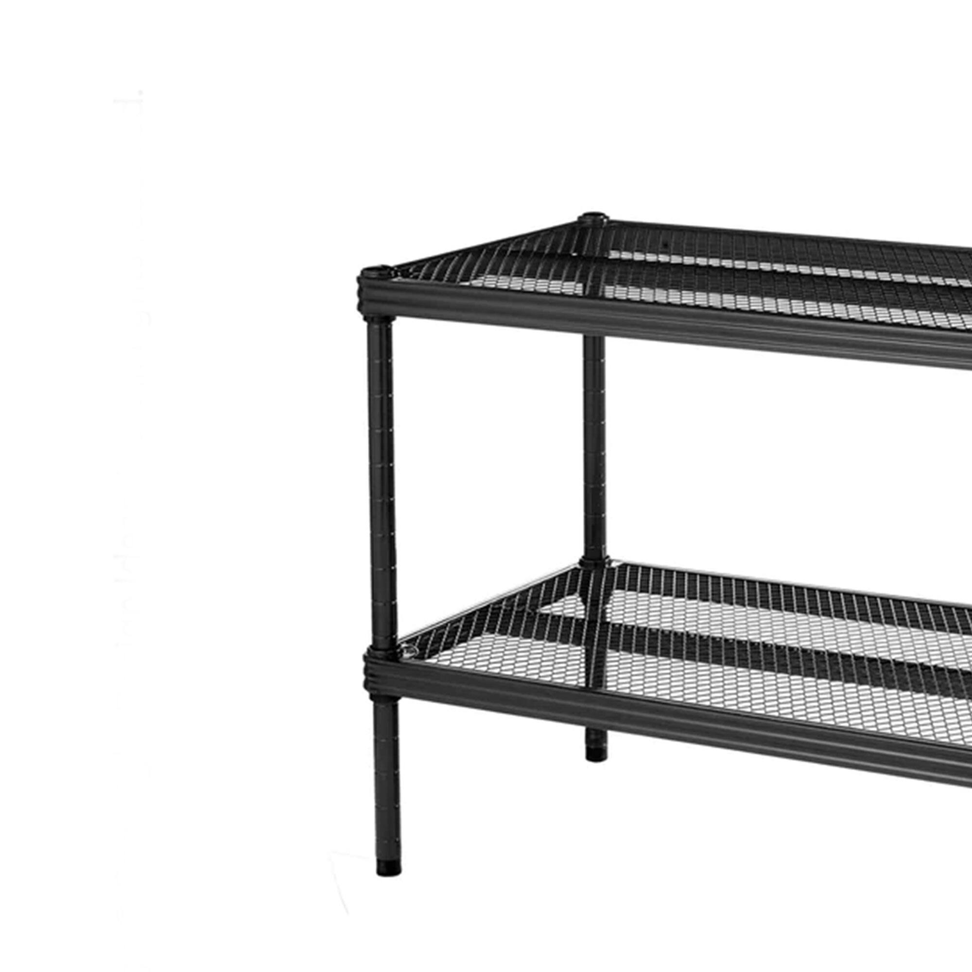 Alt View 8. Design Ideas - Design Ideas MeshWorks 2 Tier Full Size Metal Storage Shelving Unit Rack, Black - Black.