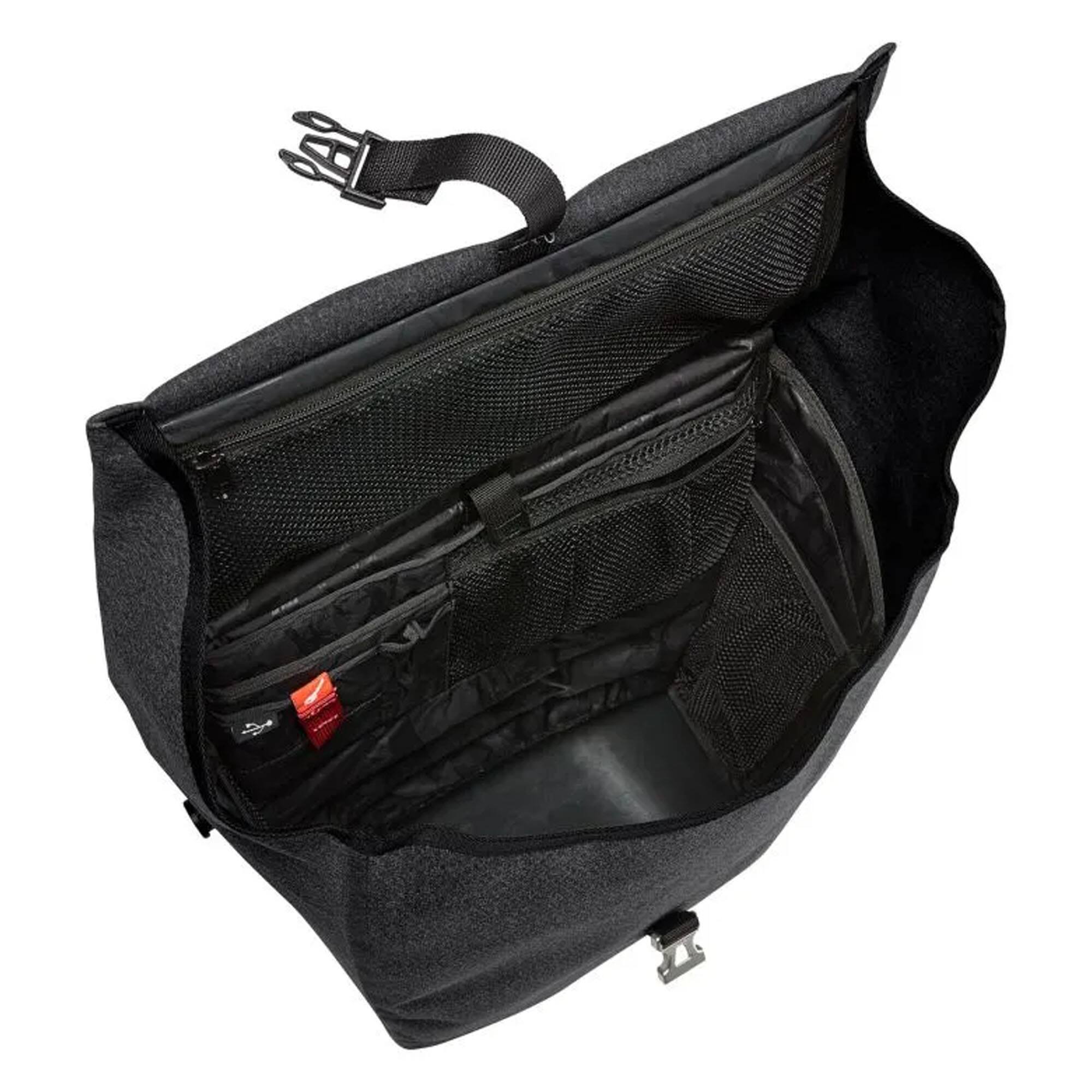 Alt View 3. VAUDE - Vaude ReCycle Commute Single Bike Bag - Black - Black.
