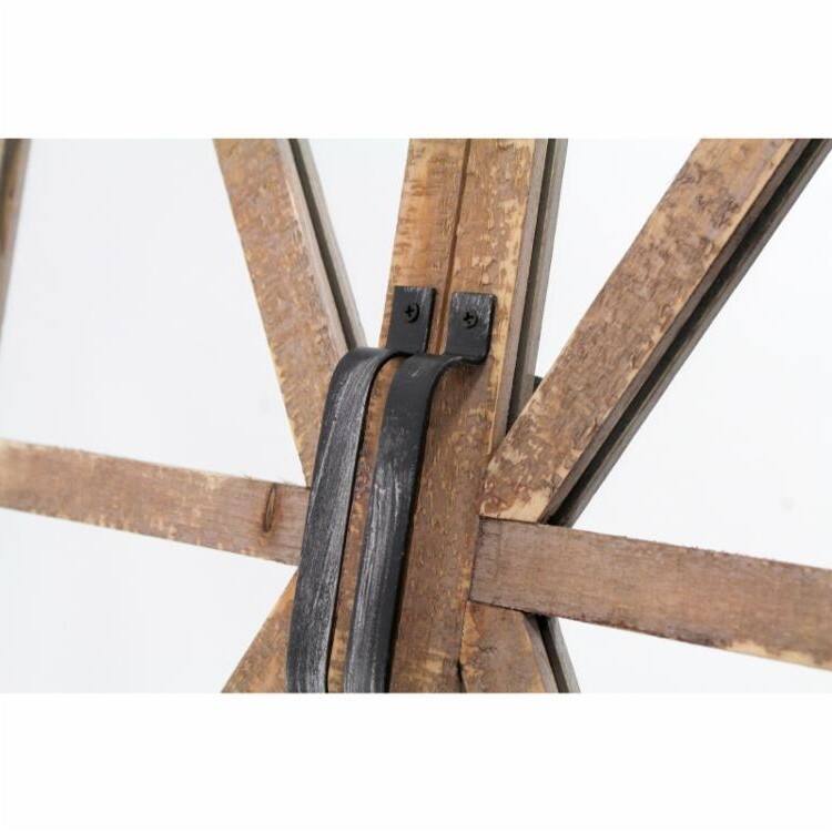 Back. Hivvago - Hivvago Rustic Vintage Faux Barn Doors Farmhouse Wall Mirror - Brown.