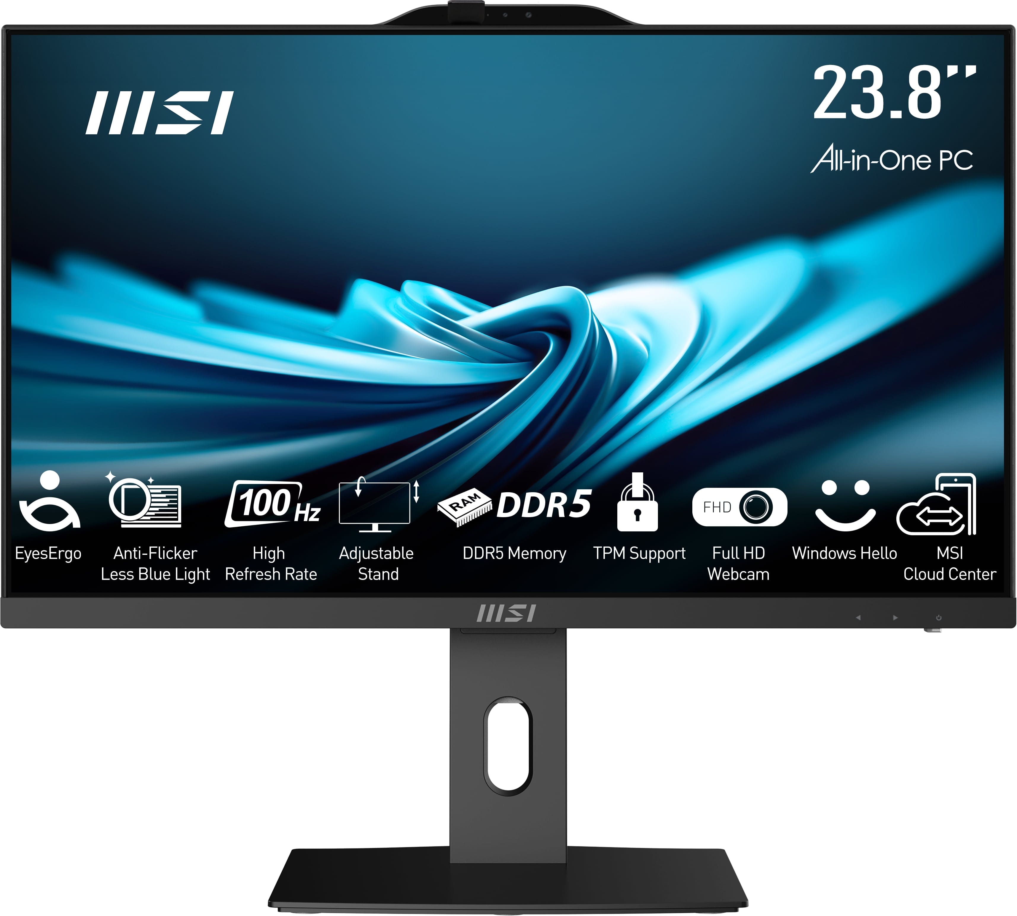 MSI - PRO AP242P 14M PRO AP242P 14M-644US All-in-One Computer - Intel Core i5 14th Gen i5-14400 - 8 GB - 1 TB SSD - 23.8" - Black