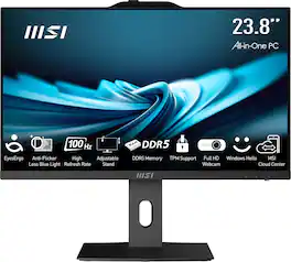 MSI - PRO AP242P 23.8” IPS FHD PC Intel Core i5-14400 16GB DDR5 RAM, 1TB m.2 NVMe SSD Graphics - Black