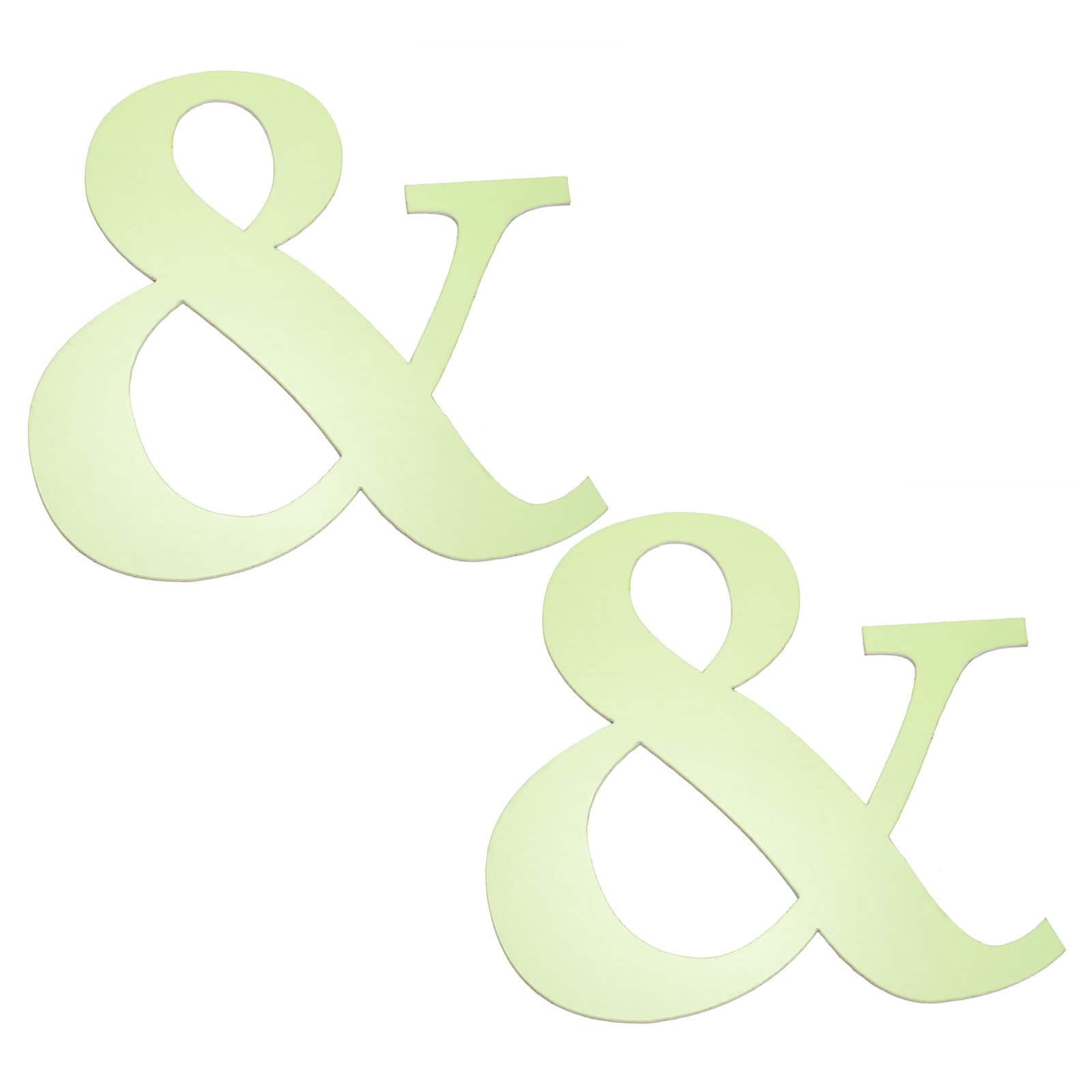 Unique Bargains - 2pcs 3D 3.9" & Shape Mirror Wall Sticker, Self-Adhesive Glow in the Dark for DIY Party Wedding Room Decoration - Green