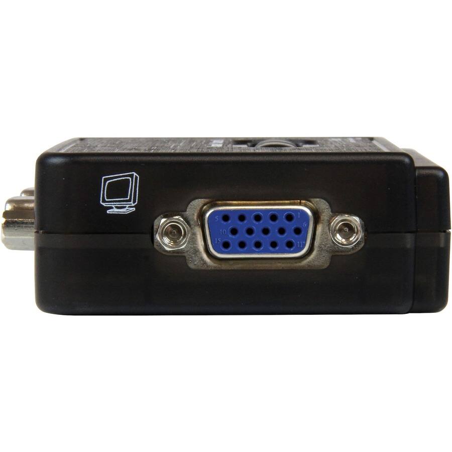 Alt View 1. Startech - 2 Port USB KVM Kit with Cables and Audio Switching - Black.