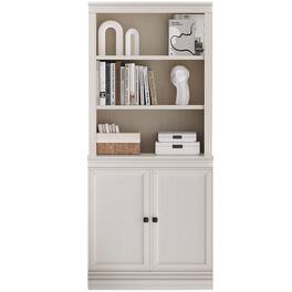 VAUXHILL & CO. - Halston Multi-Depth Bookcase, Adjustable Shelving Unit, Doors - Cream