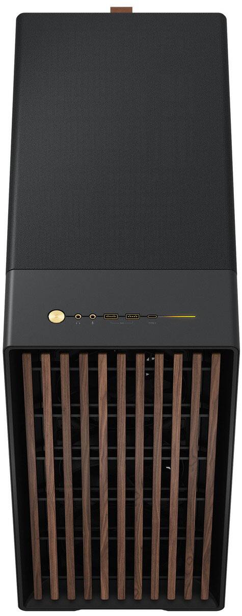 Alt View 5. Fractal Design - North XL Charcoal Black EATX, ATX, microATX, Mini-ITX Chassis with Walnut Front and Mesh Side Panel Mid Tower PC Case - Black.
