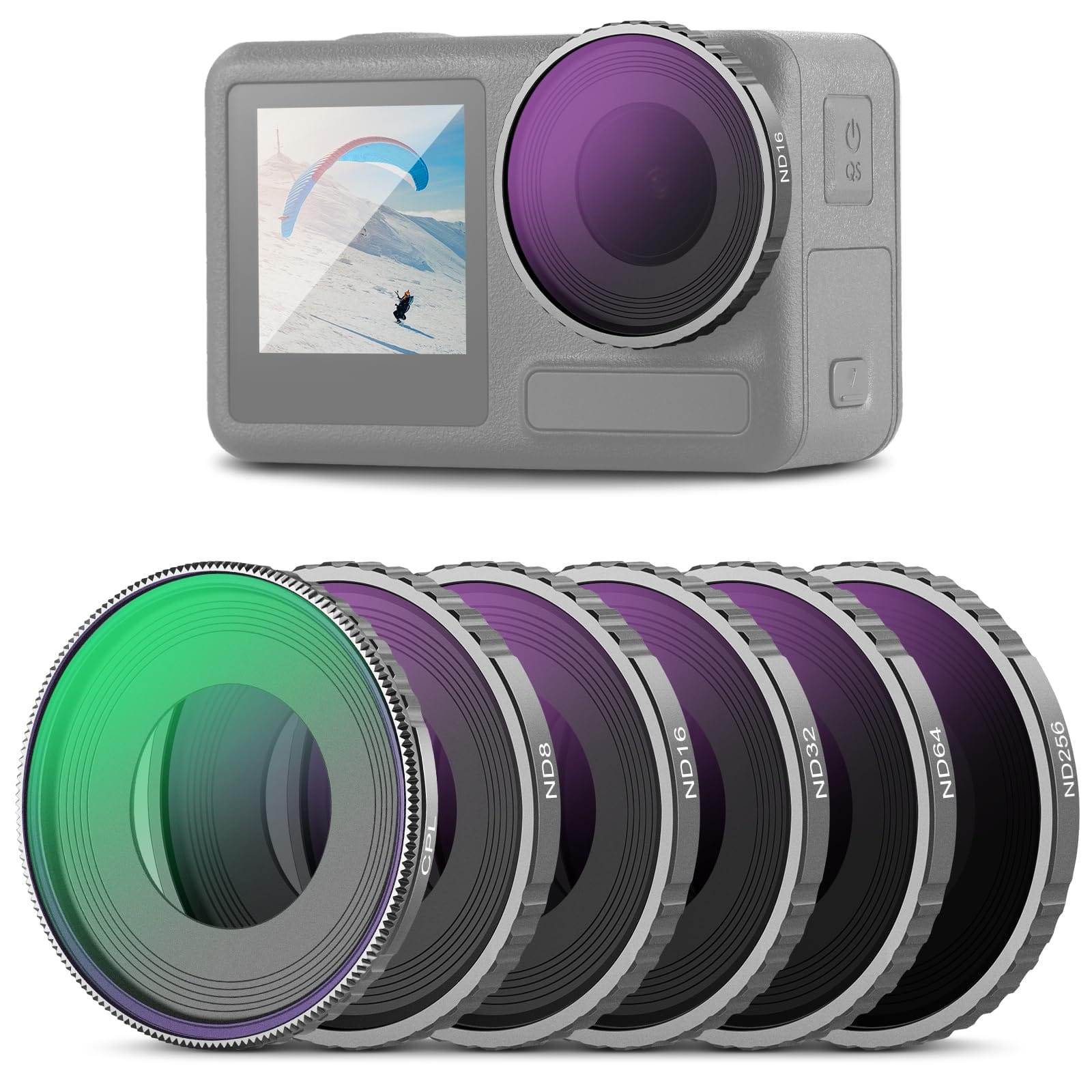 Neewer - 6-Pack ND/CPL Filter Set for DJI Action 5 Pro/4, HD Coated, FL-N70