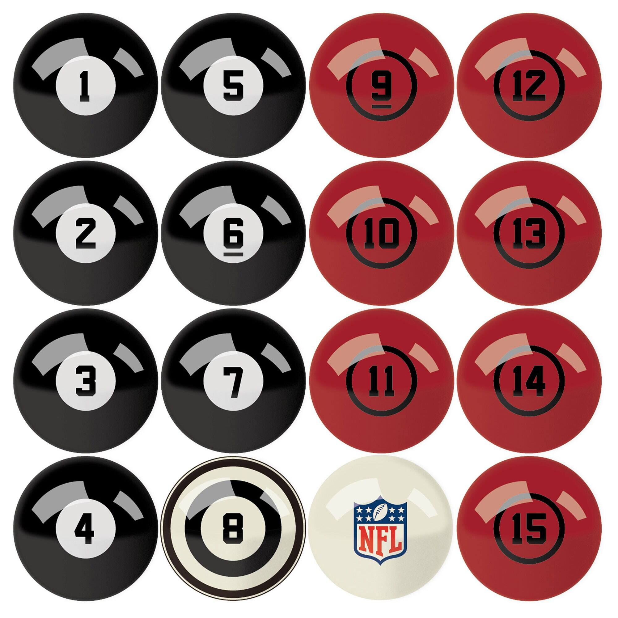 Alt View 1. Imperial - Tampa Bay Buccaneers Billiard Ball Set with Numbers - Multicolor.