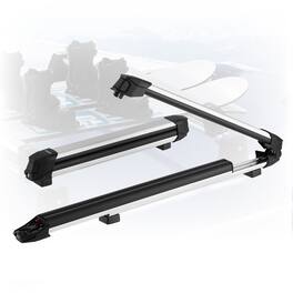 VEVOR - Ski & Snowboard Roof Rack, Carry up to 6 Pairs of Skis or 4 Snowboards, 2PCS Aluminum Universal Car Roof Rack Top Holder - Black