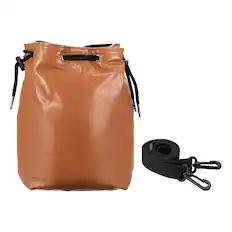 Front. Unique Bargains - Drawstring Camera Bag, Large PU Leather Case for Nikon Z9/Z7II/Z6II, Fuji - Color.