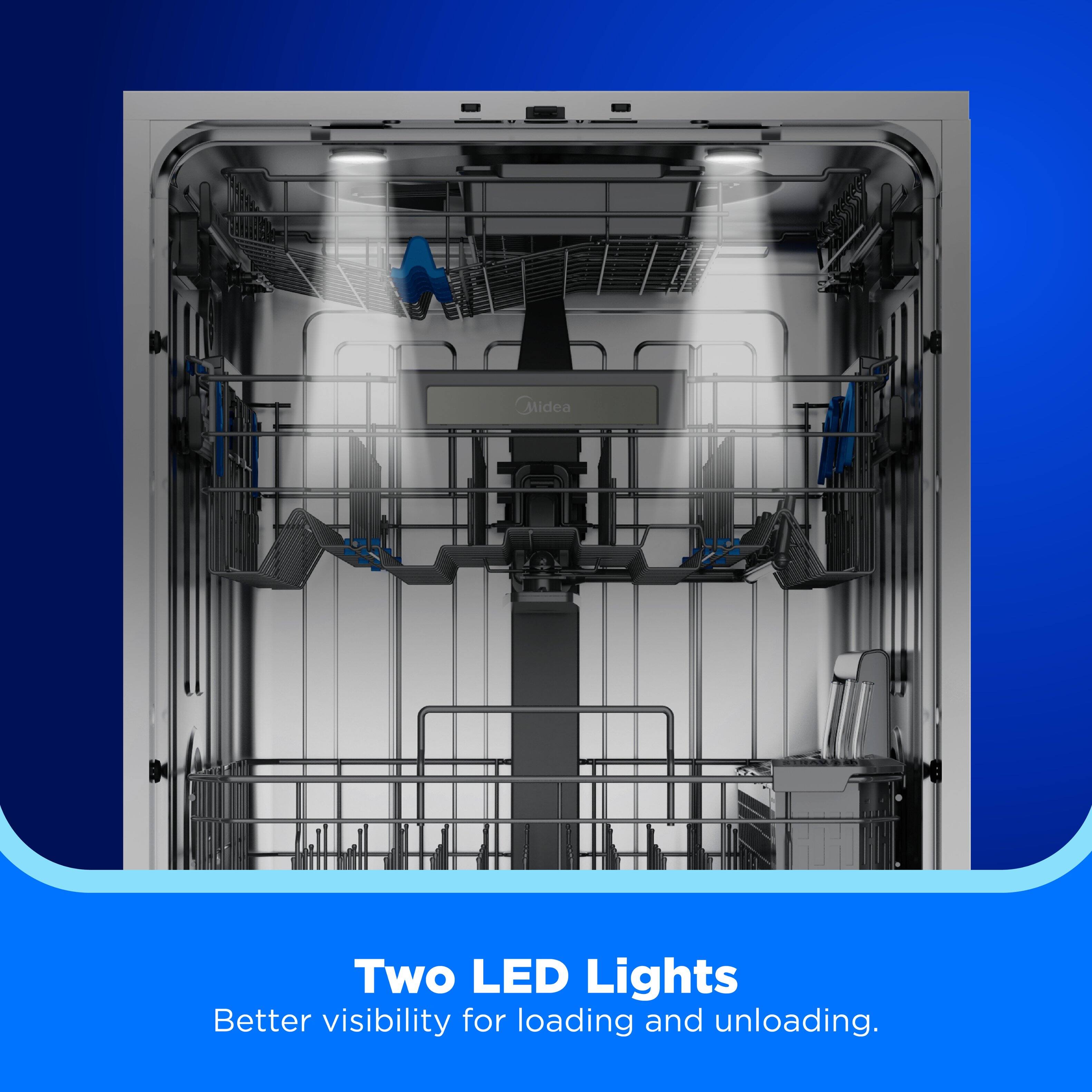 Midea

Two LED Lights  
Better visibility for loading and unloading.