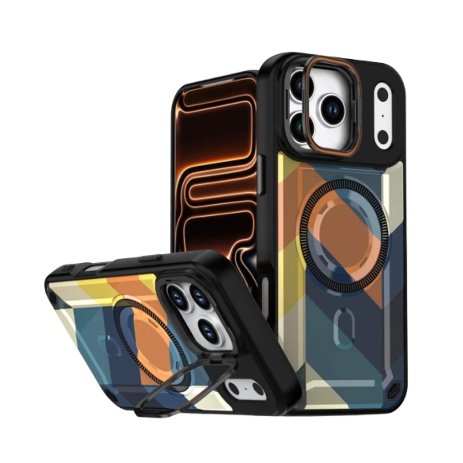 Stock Preferred - Shockproof MagSafe Case for iPhone 17 Pro Max - Digital Camo