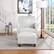 Alt View 15. OSP Home Furnishings - Aiden Chair & Ottoman Faux Leather - Cream.