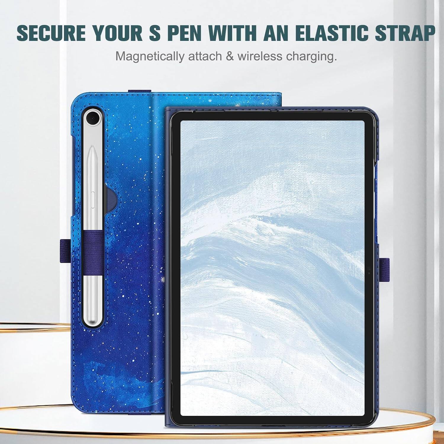 SECURE YOUR S PEN WITH AN ELASTIC STRAP  
Magnetically attach & wireless charging.