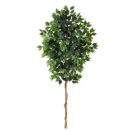 Front. BreeBe - 6' Ficus Artificial Tree (No Pot) - Green.