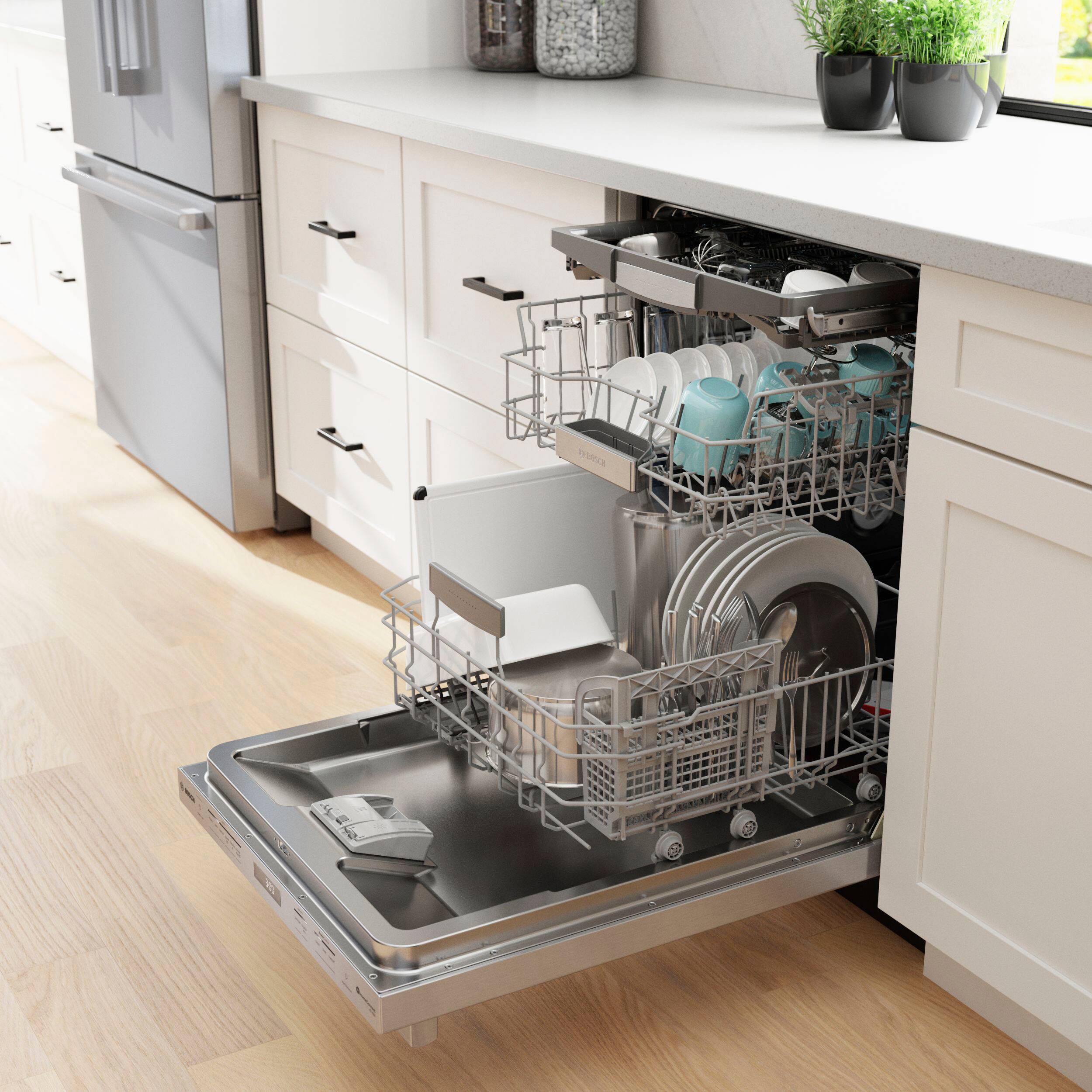 Alt View 33. Bosch - 800 Series 24" Top Control Smart Built-In Stainless Steel Tub Dishwasher with Flexible 3rd Rack, 42 dBA - Stainless Steel.