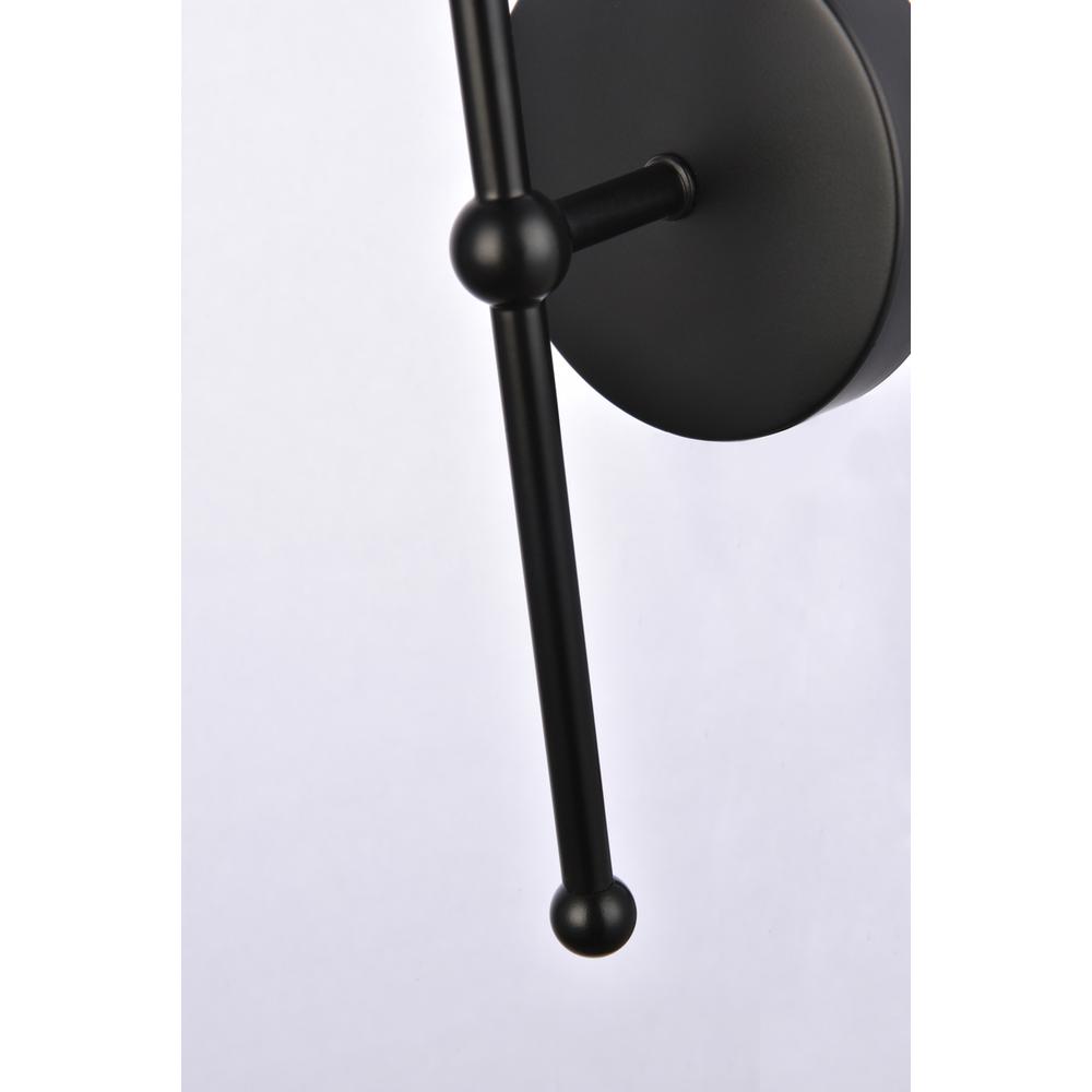 Alt View 2. Living District - Keely 1 light black wall sconce - Black.