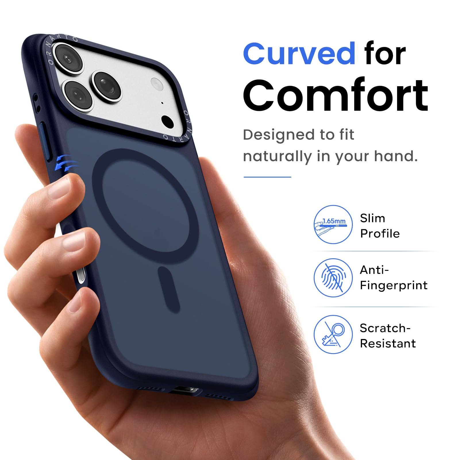 MARKITALES  
Curved for Comfort  
Designed to fit naturally in your hand.  
1.65mm Slim Profile  
Anti-Fingerprint  
Scratch-Resistant
