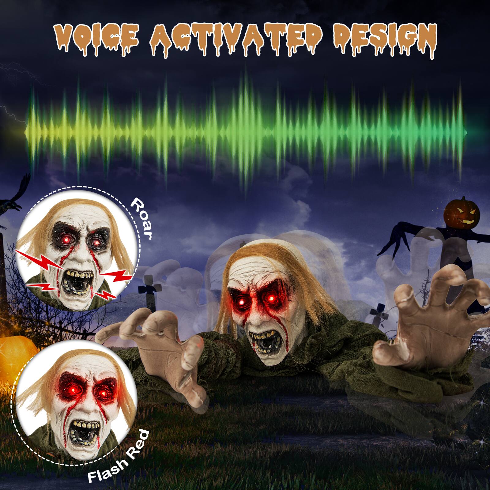 Voice Activated Design Roar Red Flash