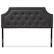 Angle. Baxton Studio - Mars Modern and Contemporary Fabric King Size Headboard - Dark Grey.