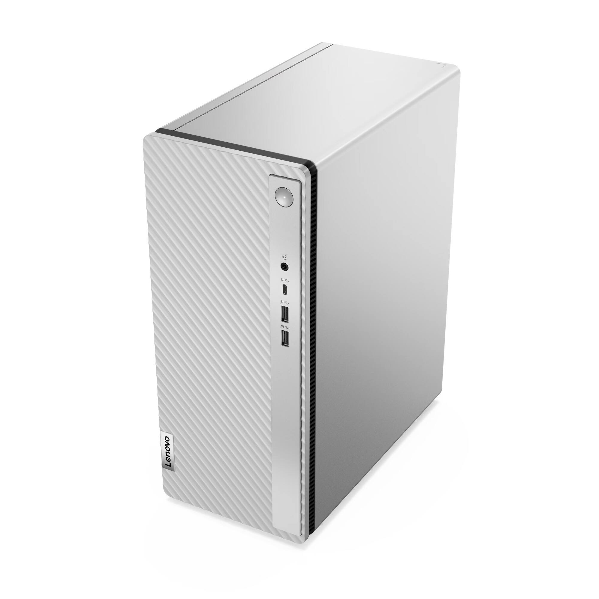 Left. Lenovo - Lenovo IdeaCentre Tower Desktop Core i7-14700 16GB 512GB SSD Windows 11 Home - Cloud Grey.
