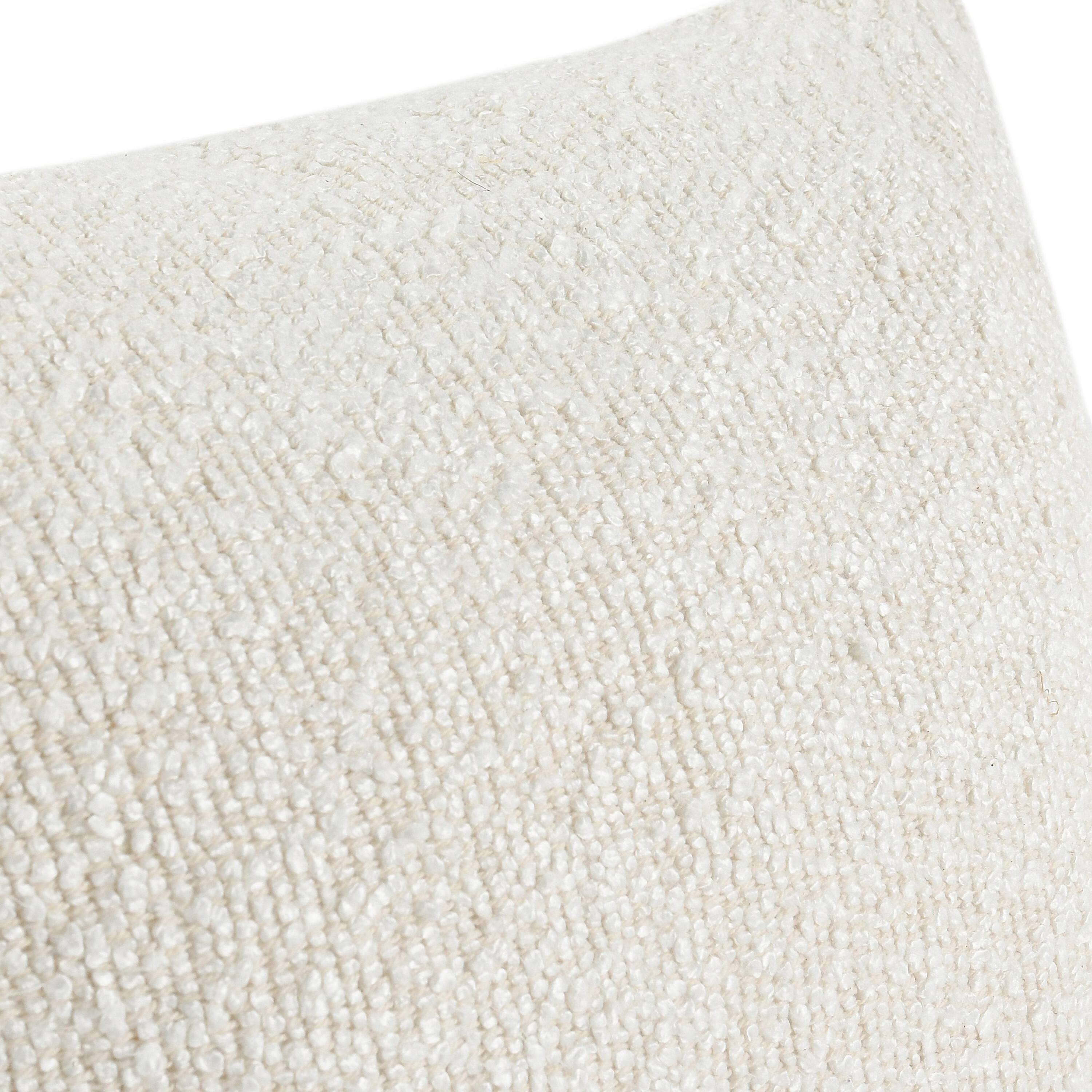 Back. Manhattan Lane - Sue Square Accent Throw Pillow, 22 Inch  Cotton Blend Textu - Ivory.