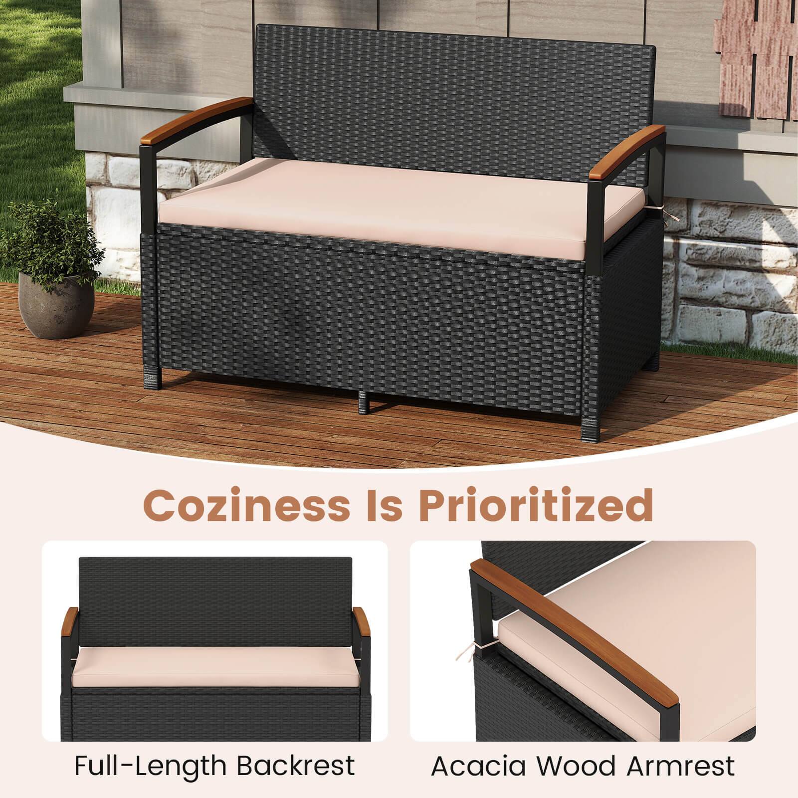 Coziness Is Prioritized  
Full-Length Backrest  
Acacia Wood Armrest