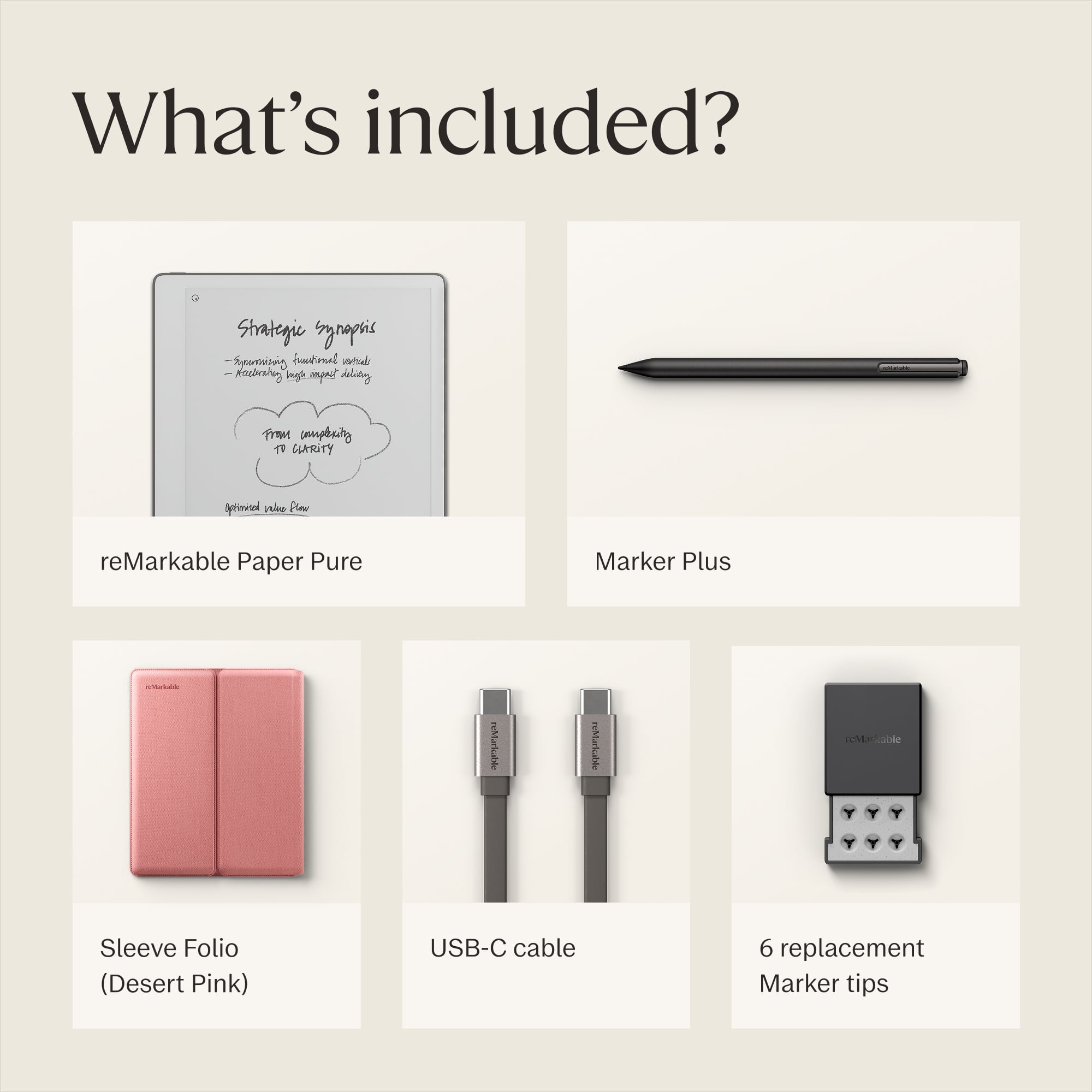 reMarkable Paper Pure – 10.3” Paper Tablet Bundle with Marker Plus