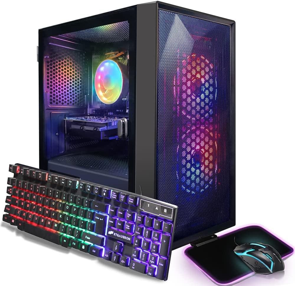 STGAubron Gaming PC Desktop, Radeon RX 550 4G GDDR5 Graphics