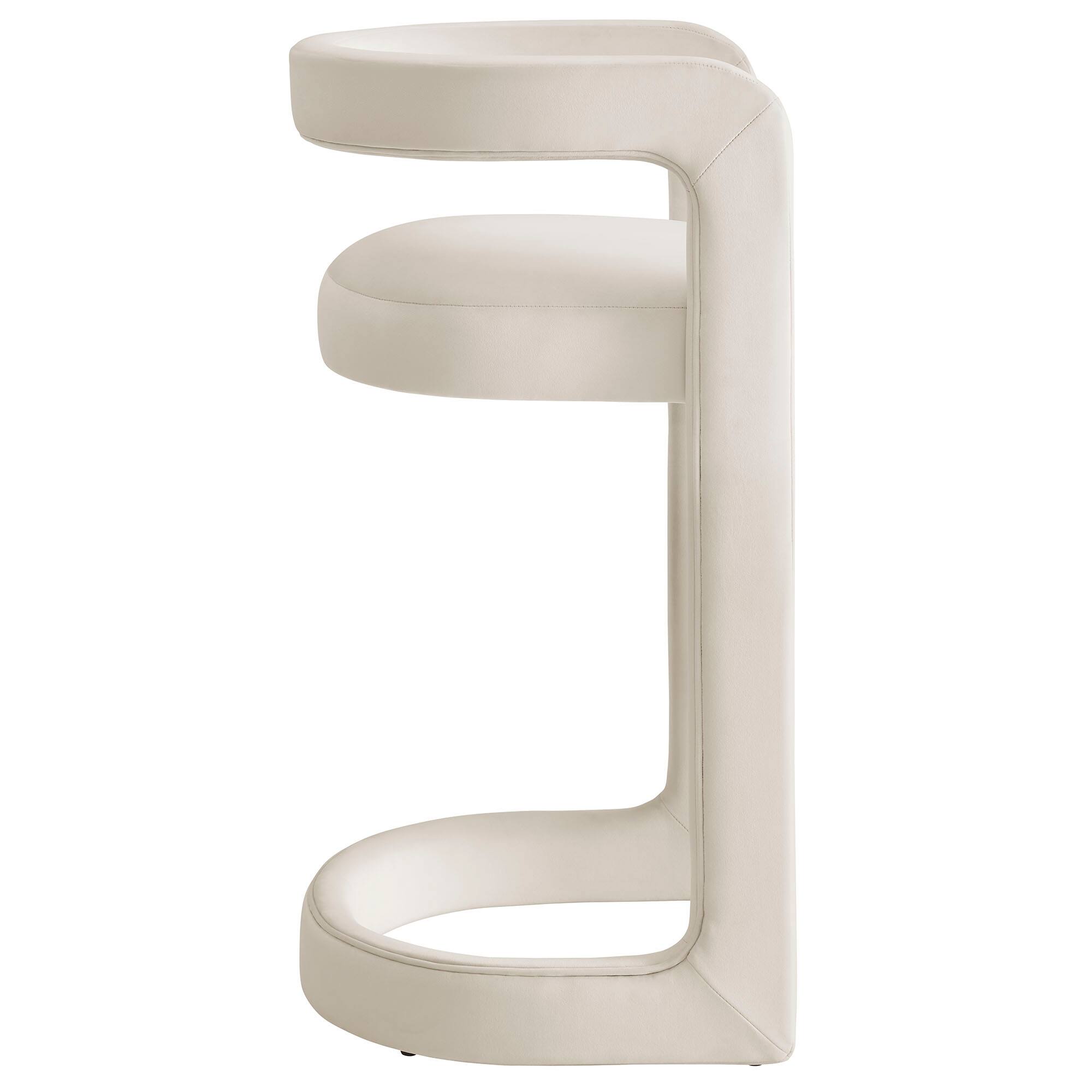 Back. Modway - Winslow Performance Velvet Bar Stool - Gray.