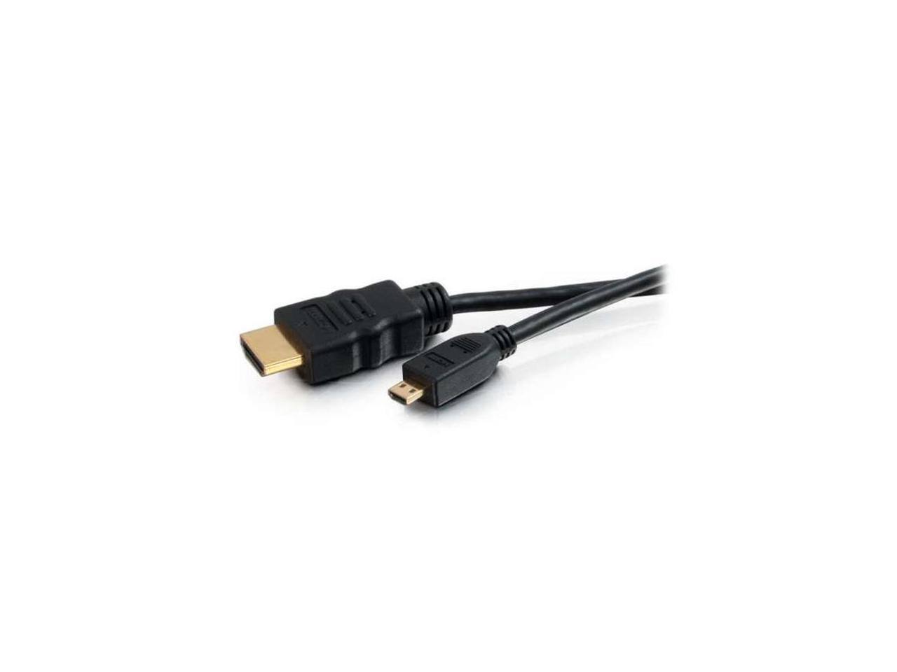 Front. Cables to Go - C2G 50615 4K UHD High Speed HDMI to Micro HDMI Cable (60Hz) with Ethernet for 4K Devices, Black (6 Feet, 1.82 Meters).