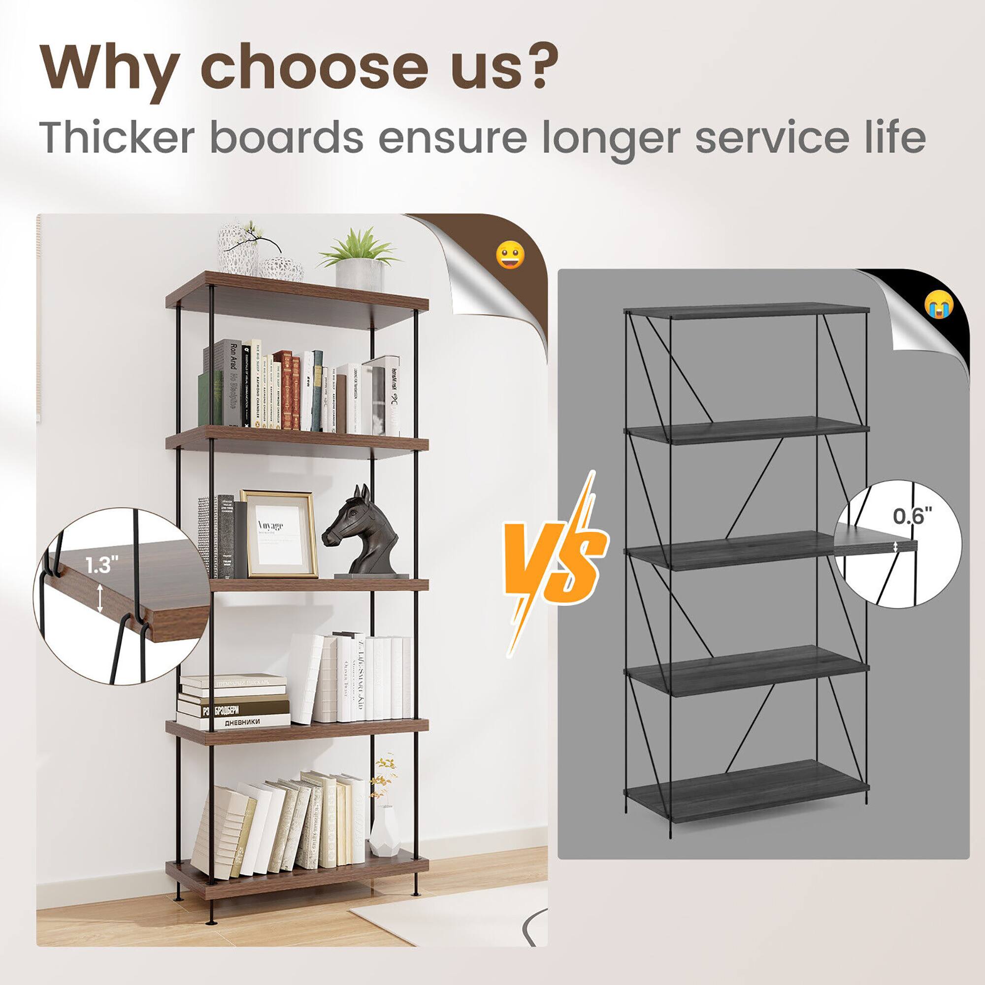 Why choose us? Thicker boards ensure longer service life  1.3" vs 0.6"