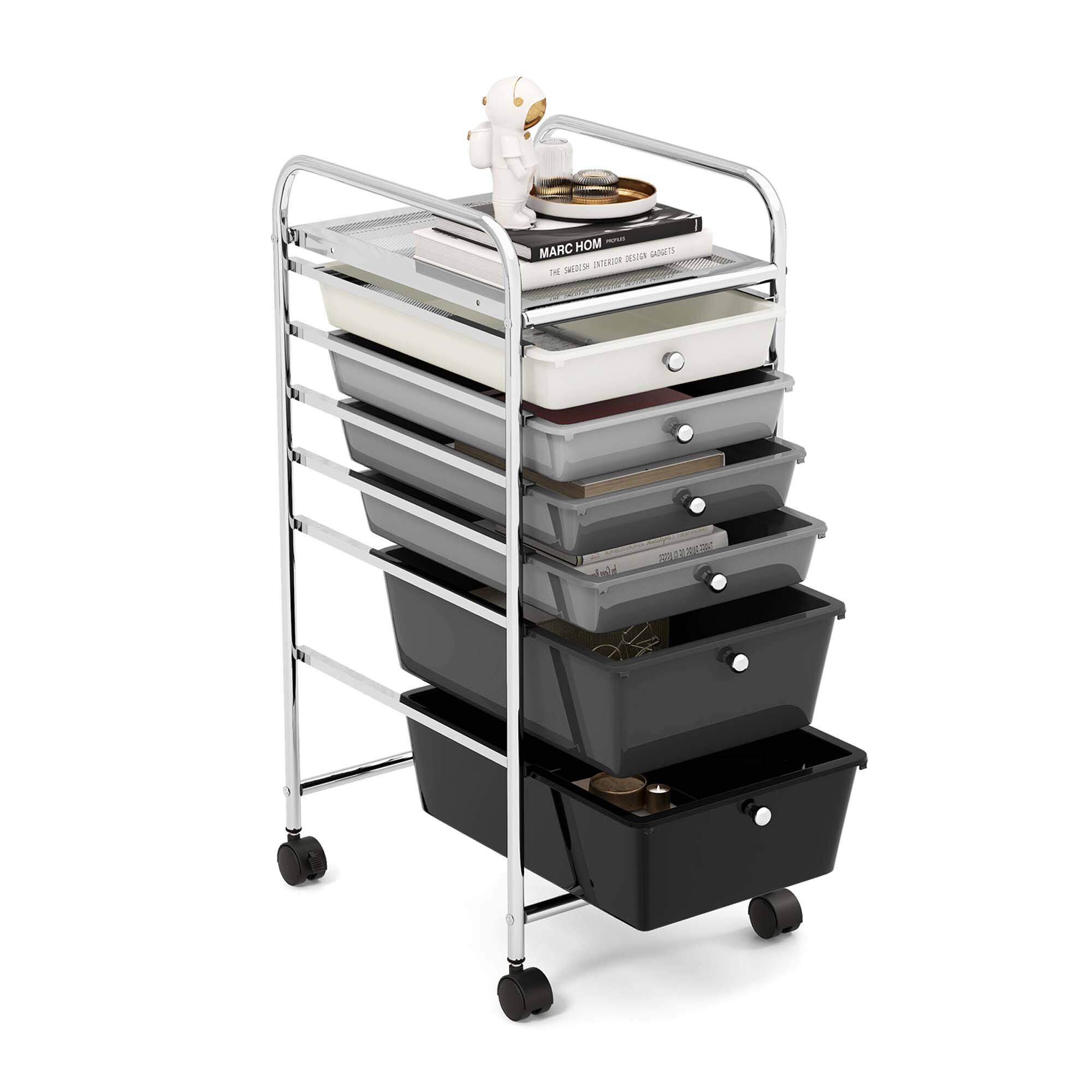 The image features a black cart with a stack of books on it. The cart has a total of 13 books, with some of them being placed on top of each other. The books are of various sizes and are arranged neatly on the cart. The cart is likely used for transporting or organizing the books, making it a useful tool for managing a collection or library.