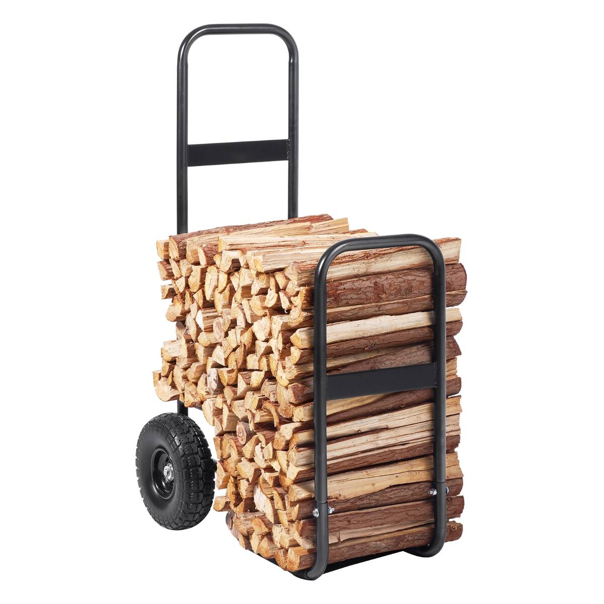 Ropilly Firewood Log Cart 250 lb Firewood Log Cart with Waterproof ...