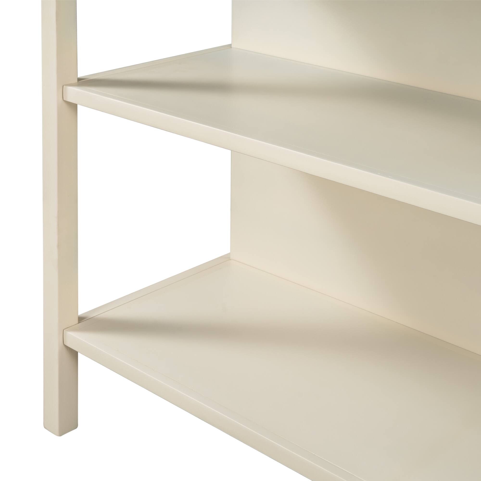 Alt View 5. Spaco - Spaco 45" Stationary Kitchen Island Cart with Rubber Wood Butcher Block, 2 Shelves Prep Table for Small Spaces - Walnut.