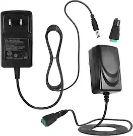 HQRP - 2-Pack 12V 1A AC Adapter for LED Strip Light, Low Voltage Devices, Wall Mounted 100-240V, Black, ETL Listed