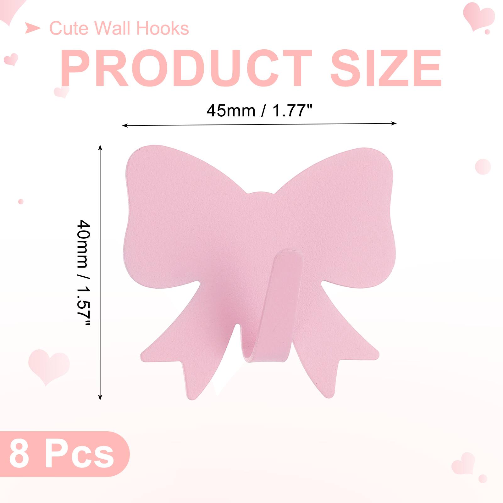 Cute Wall Hooks

PRODUCT SIZE
45mm / 1.77" x 40mm / 1.57"

8 Pcs