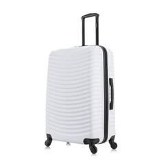 Front. DUKAP - Adly Lightweight Hardside Spinner Luggage 28" - WHITE.